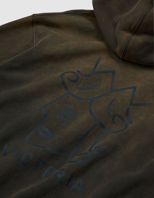 Victoria HK SF QH Hooded Sweatshirt – Faded Black
