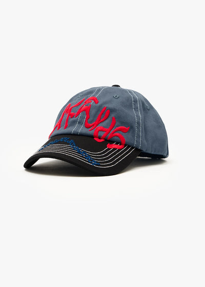 Afends Consider Recycled Six Panel Cap – Slate Blue
