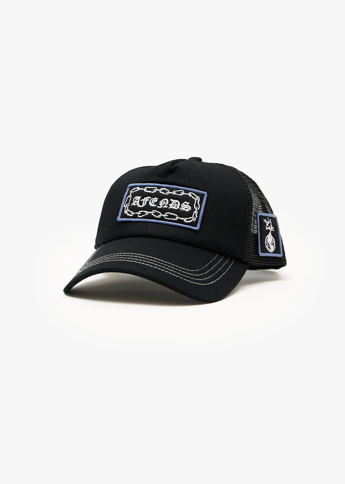 Afends Spiritual Recycled Mesh Trucker Cap – Black