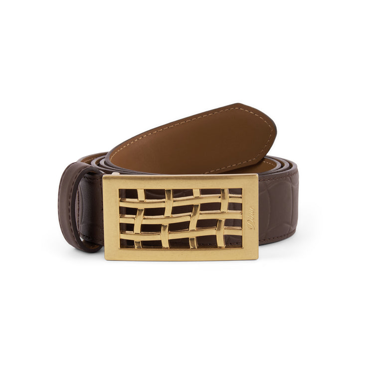 Dime | Heavyweight Leather Belt Brown - Gallery Streetwear