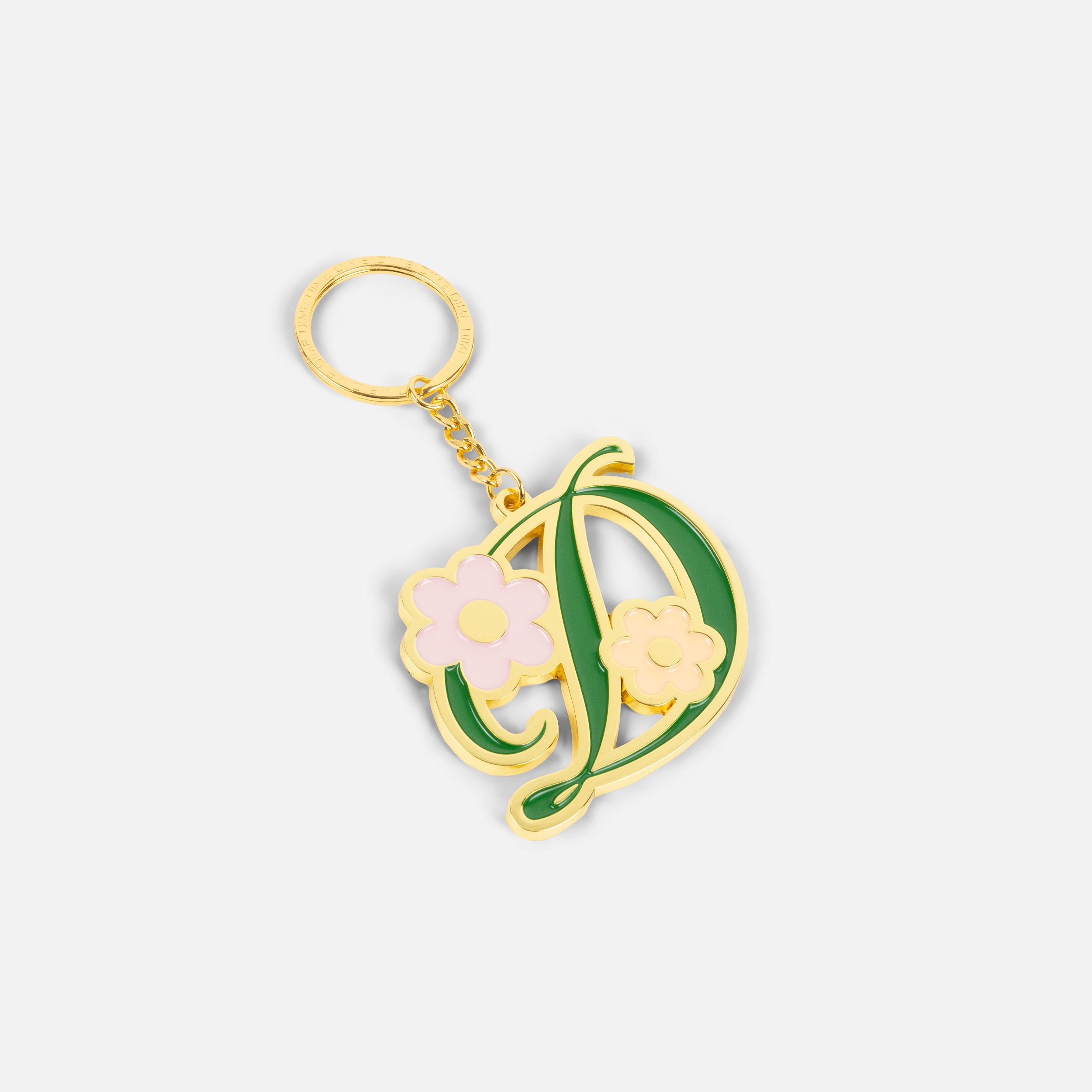 Dime MTL Oversized Floral Keychain Gold — product shot