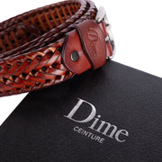 Dime MTL | Braided Leather Belt Brown