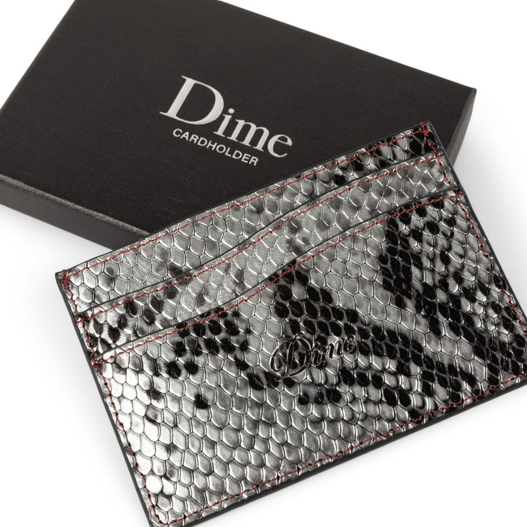 Dime MTL | Snake Leather Cardholder silver 2