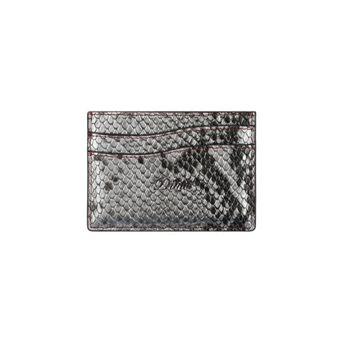 Dime MTL | Snake Leather Cardholder silver 