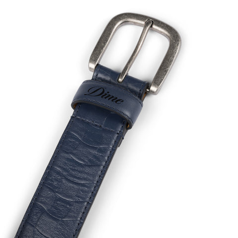 Dime | Checkered Leather belt Navy - Gallery Streetwear