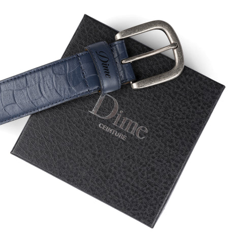 Dime | Checkered Leather belt Navy - Gallery Streetwear