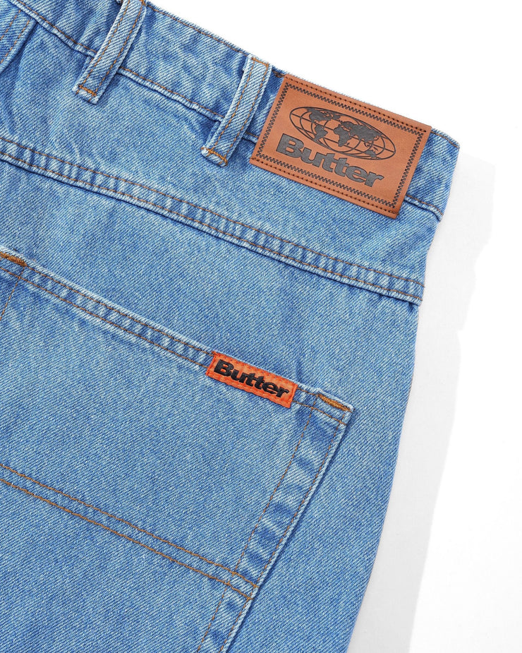 Butter Goods | Baggy Denim Shorts Indigo Wash 3