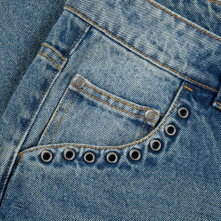 Dime | Relaxed Denim Pants Sandblasted Indigo - Gallery Streetwear