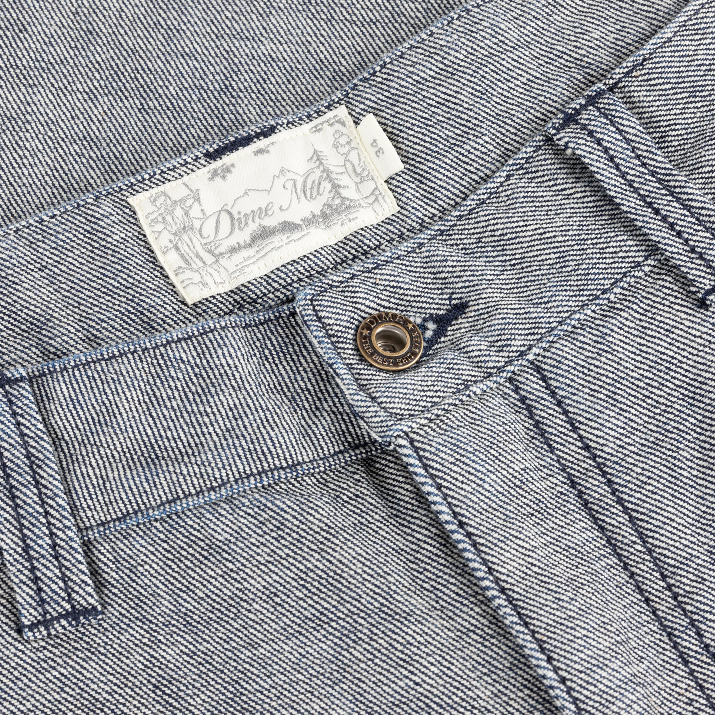 Dime MTL Baggy Denim Pants Reversed Indigo — detail