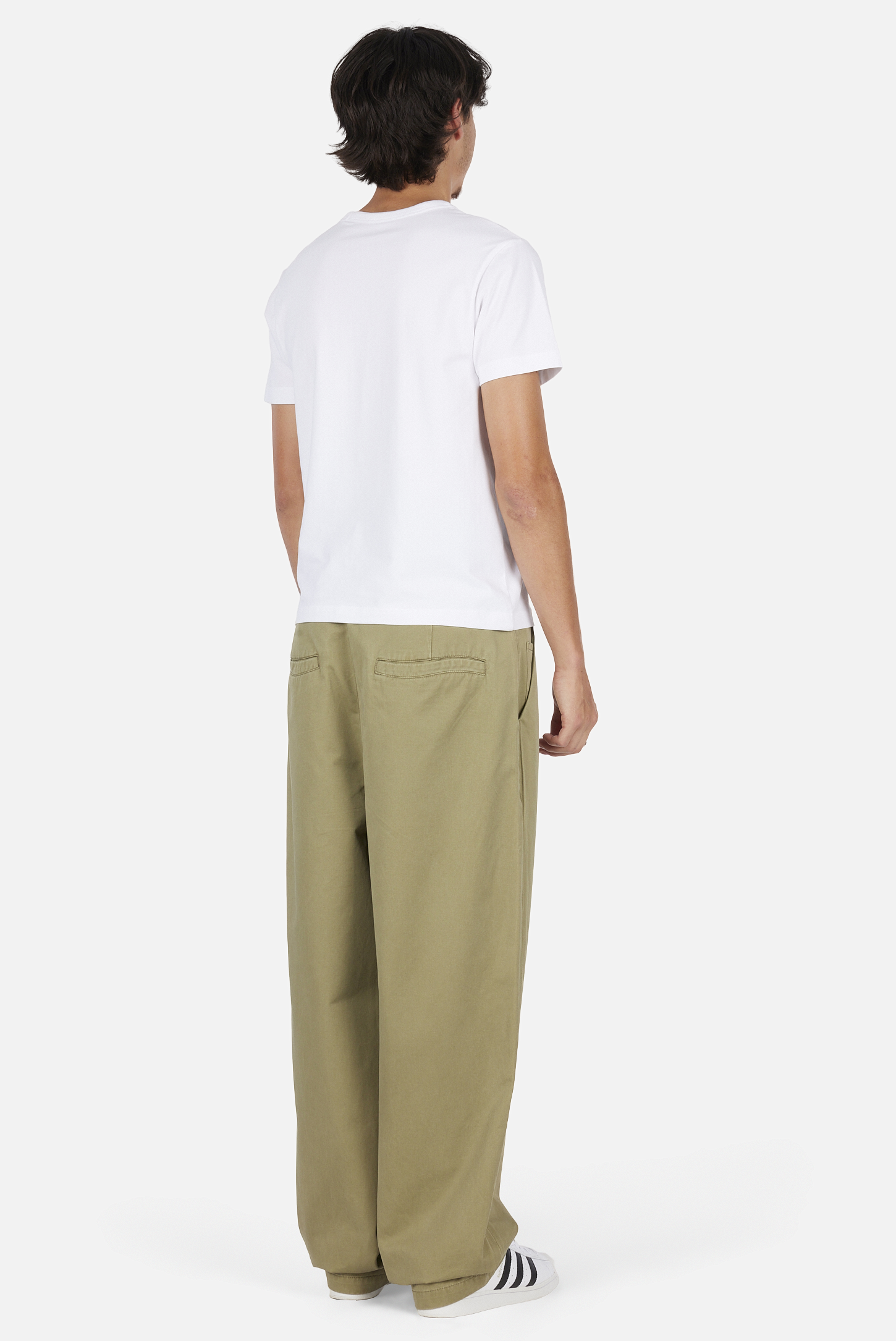 Dime MTL Baggy Chino Pants Light Military — worn by model