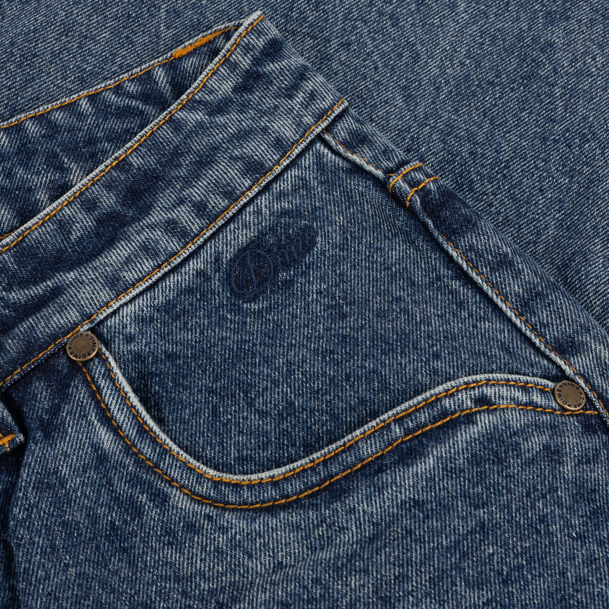 Dime MTL Relaxed Denim Pants Stone Washed — detail