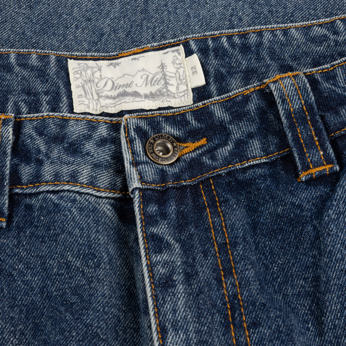 Dime MTL Relaxed Denim Pants Stone Washed — detail
