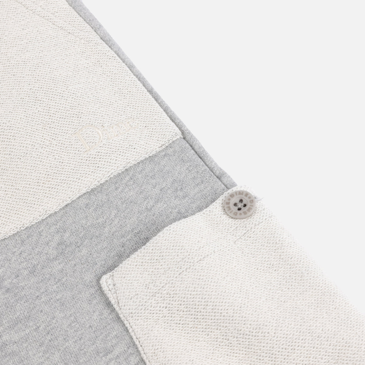 Dime MTL Reversed Terry Cargo Sweatpants Ash — detail