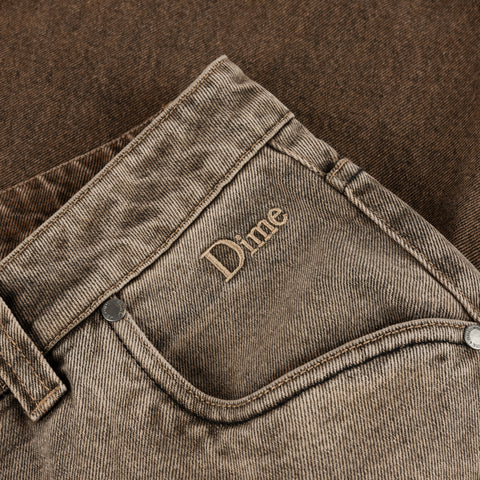 Dime MTL | Baggy Denim Dipped Brown 1