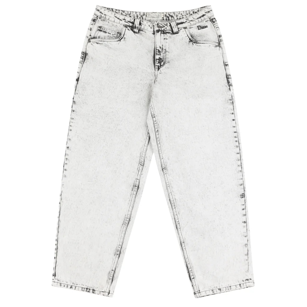 Dime MTL | Baggy Denim Pants Smoke White - front