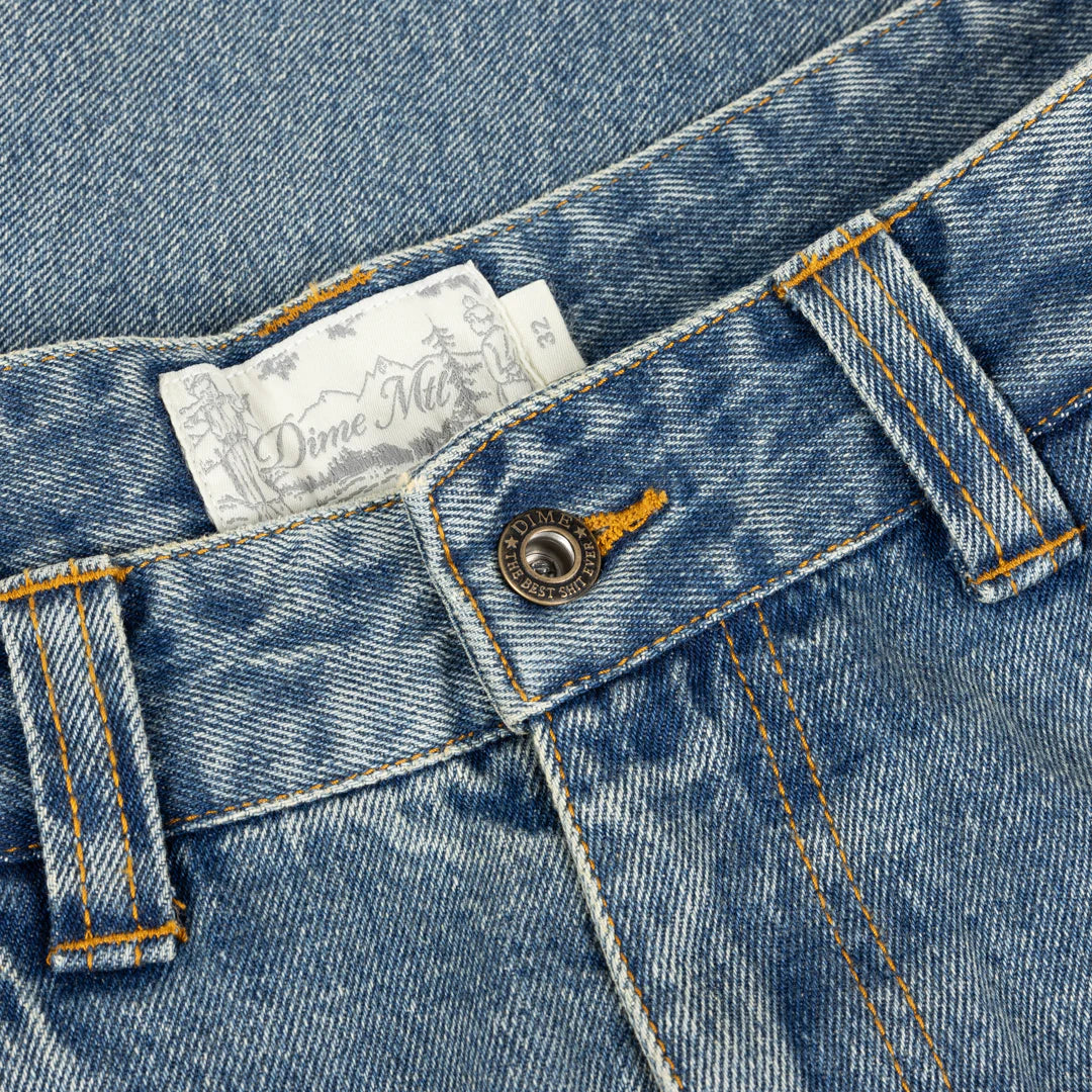 Dime MTL Straight Denim Pants Sandblasted Indigo