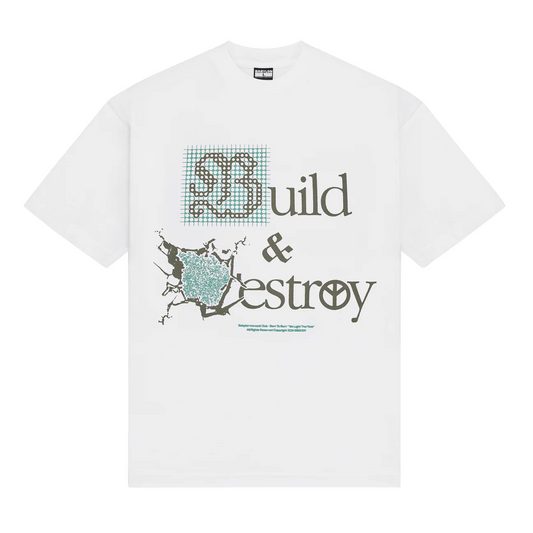 BABYLON BUILD AND DESTROY TEE-WHITE - Gallery Streetwear