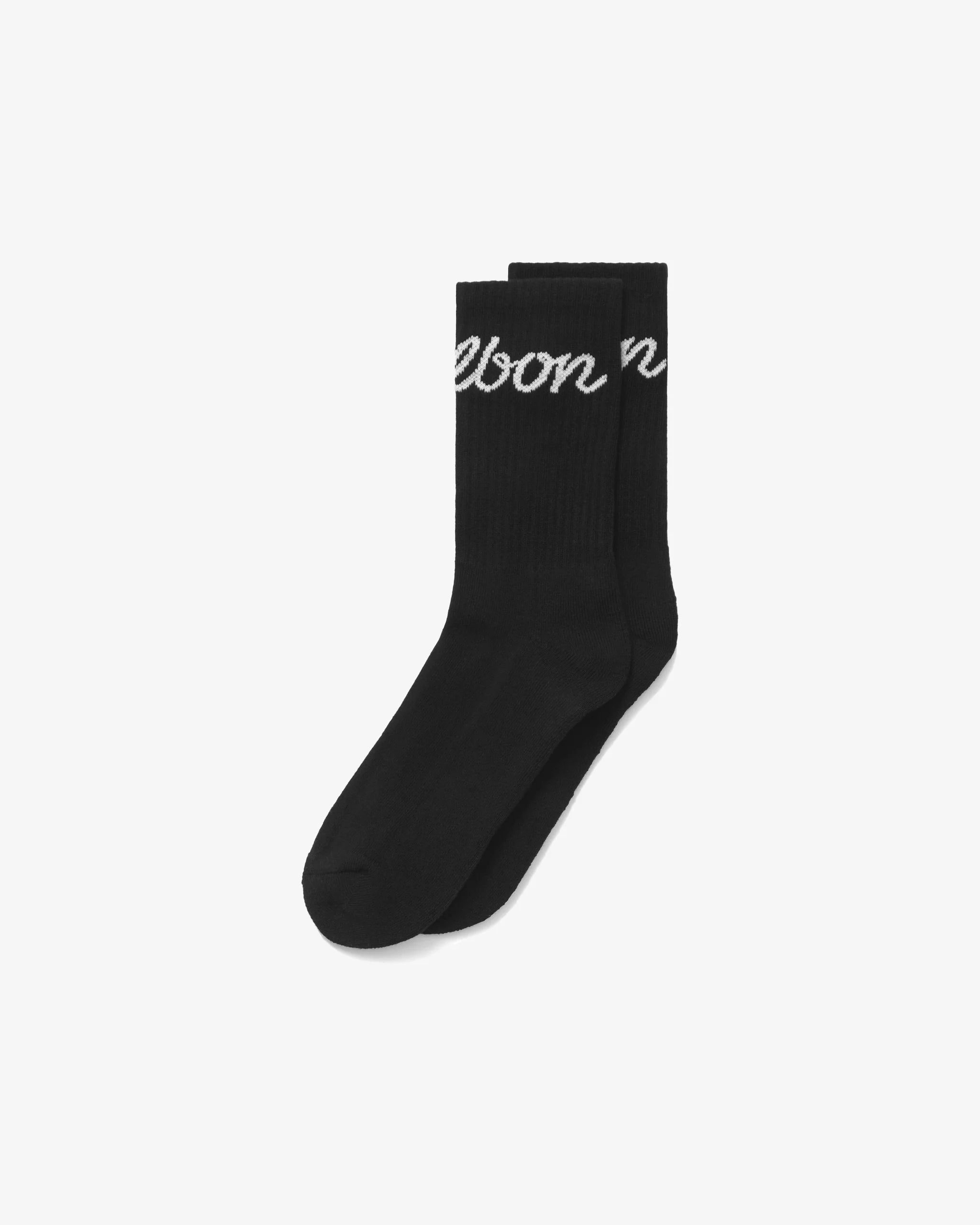 Malbon Golf Bon Script Sock Black
