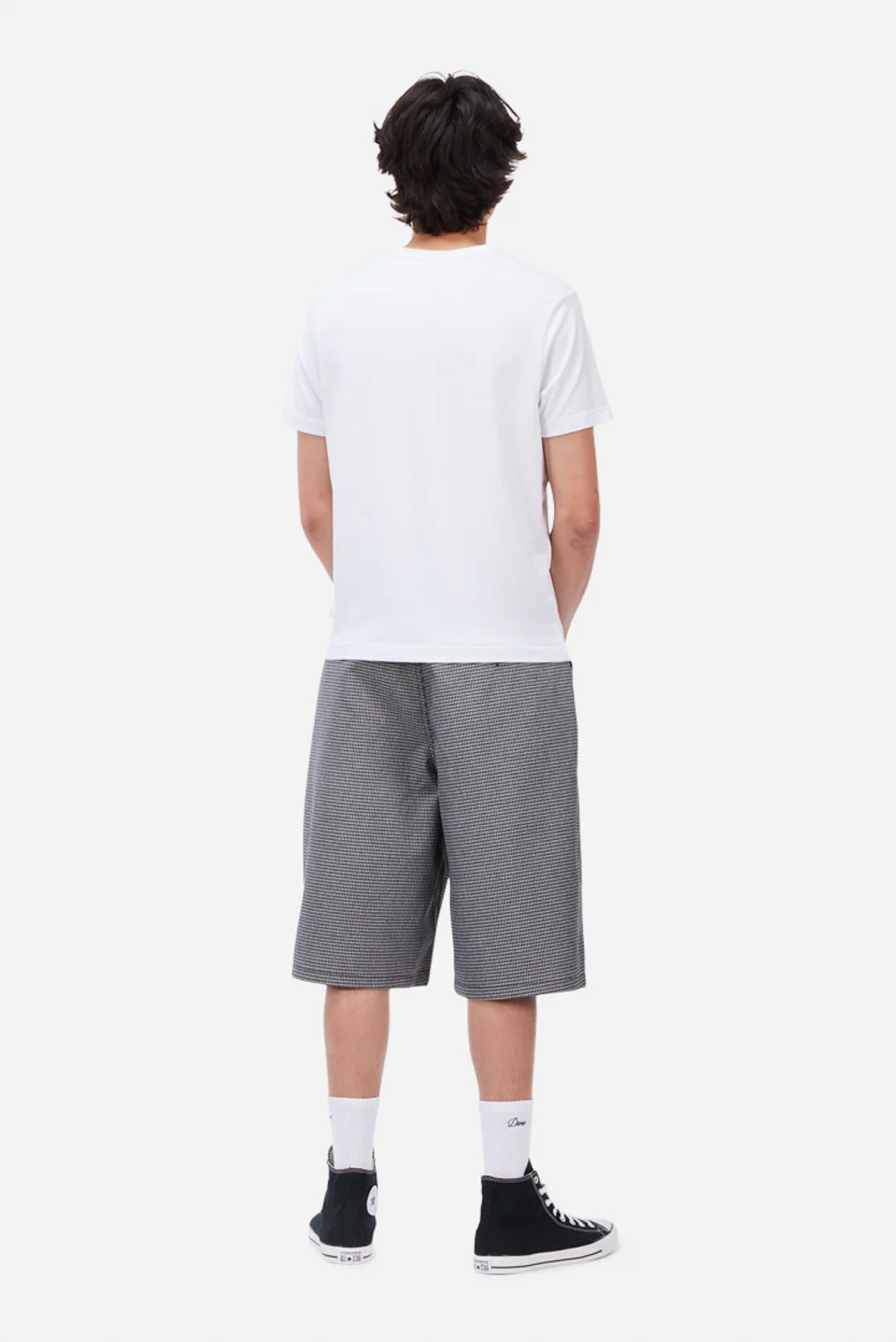 Dime MTL Baggy Houndstooth Shorts Grey
