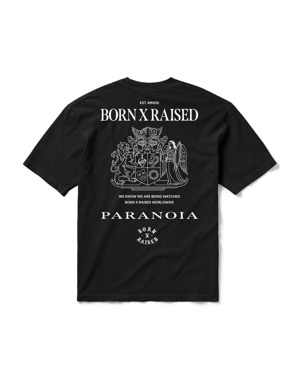 Born X Raised Paranoia Crest Tee - Black