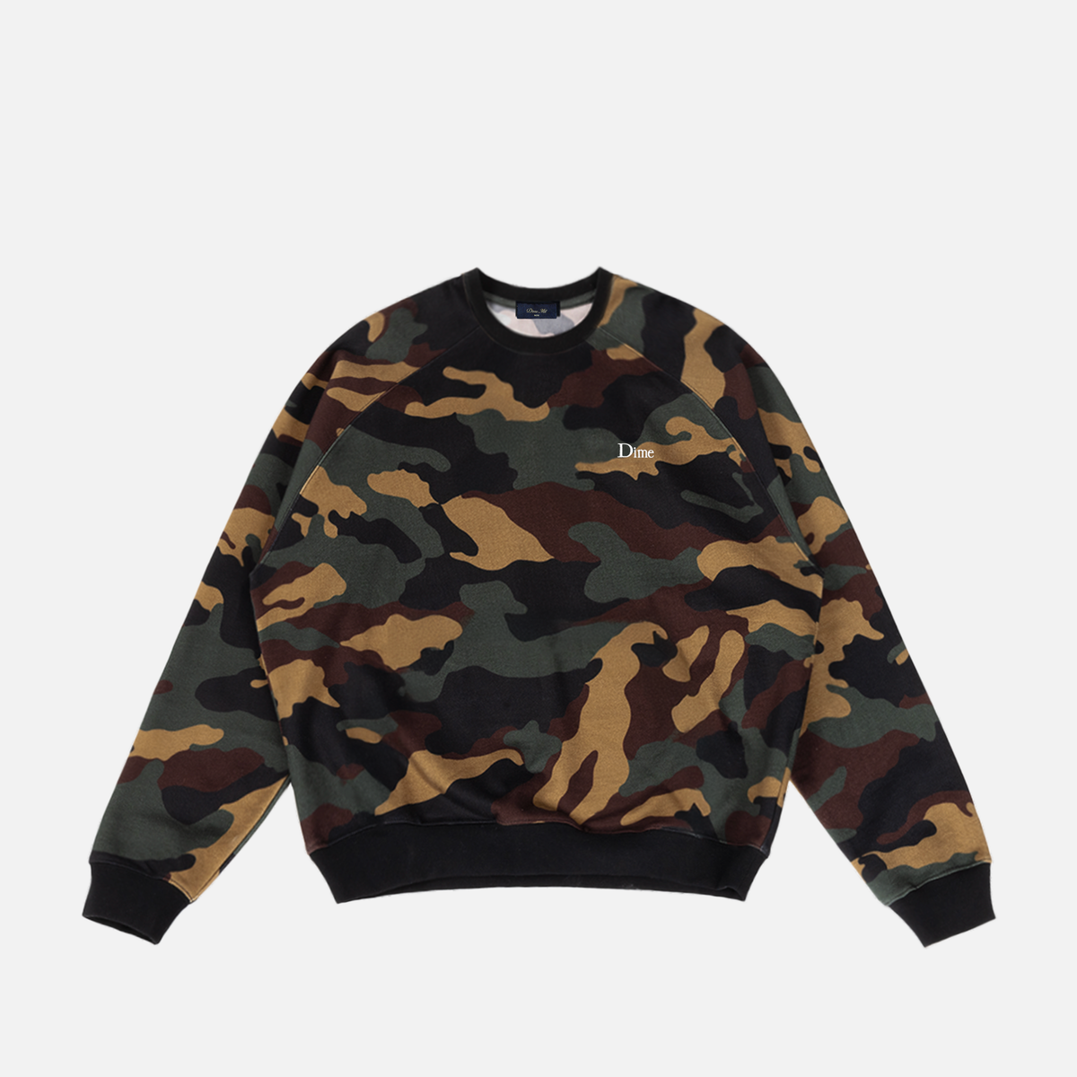 Dime MTL Classic Logo Crewneck Dark Camo — product shot