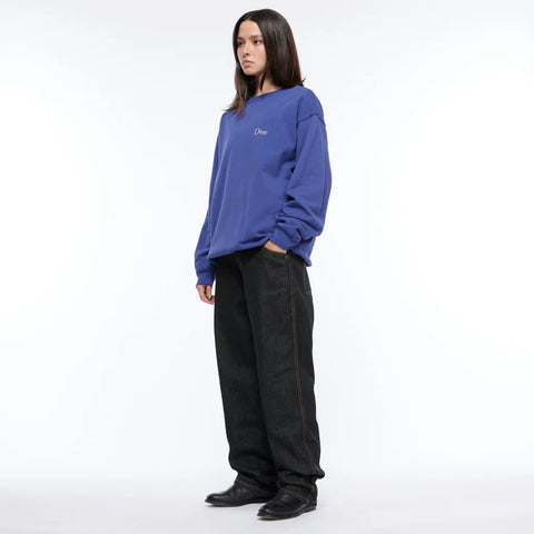 Dime | Small Logo Crew INDIGO - Gallery Streetwear