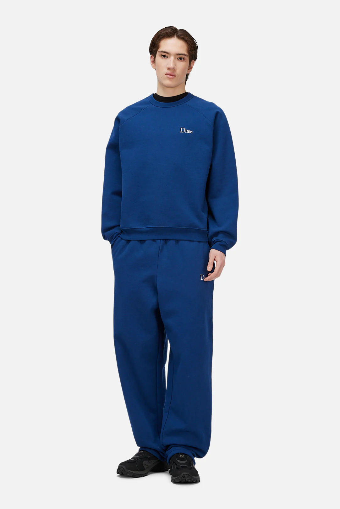 Dime MTL Small Logo Crewneck Navy