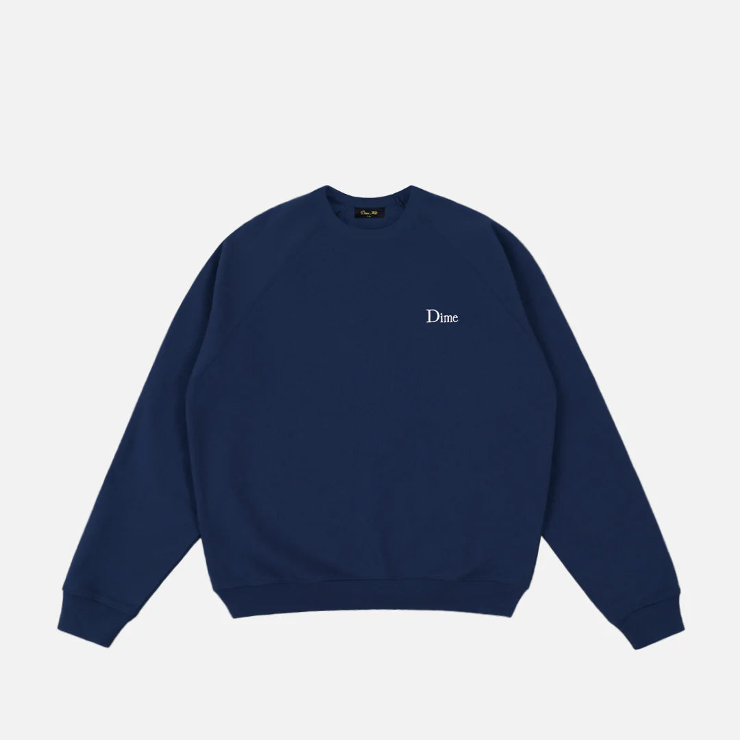 Dime MTL Small Logo Crewneck Navy
