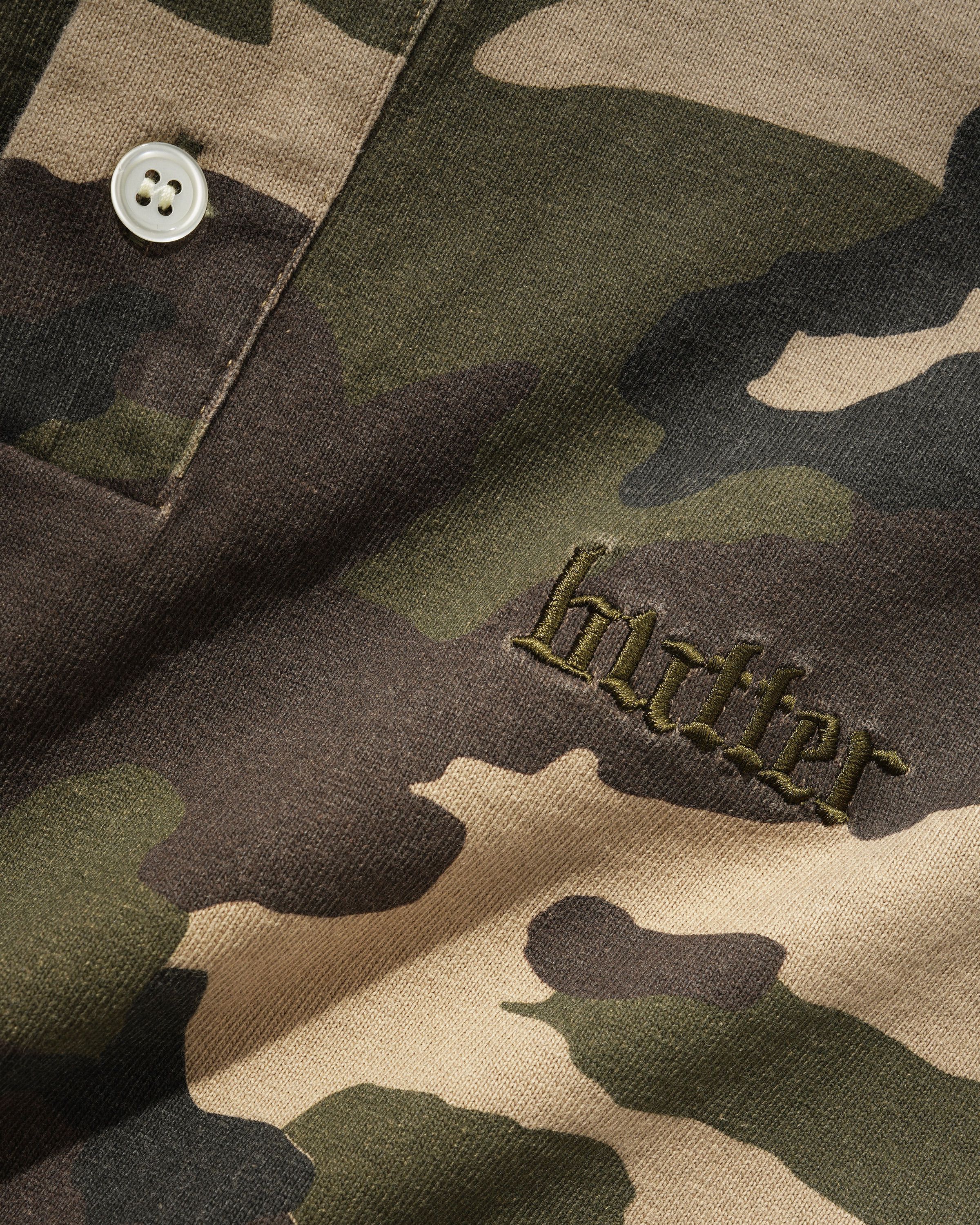 Butter Goods Camo Polo – Woodland