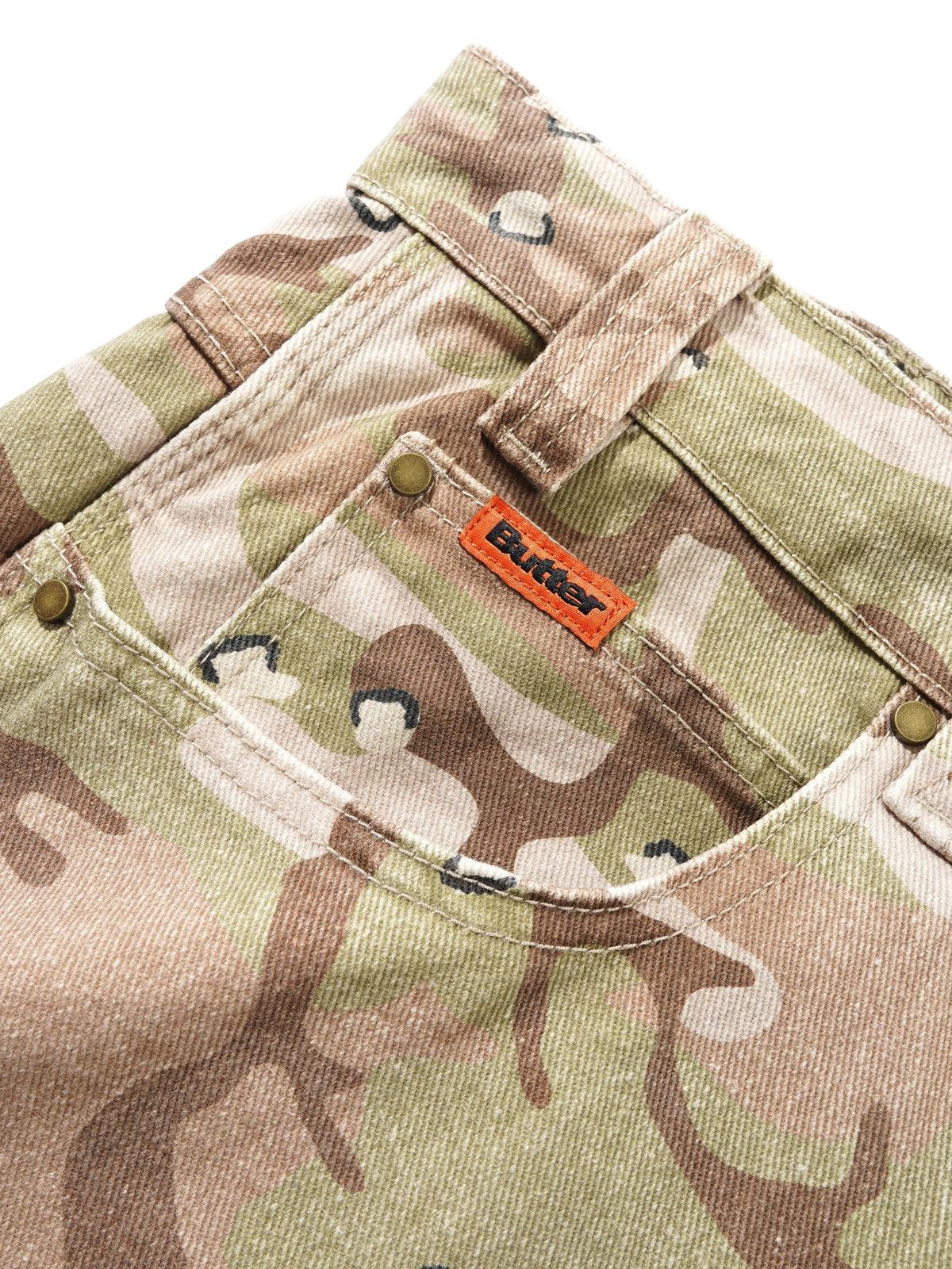 Butter Goods Carpenter Denim Jeans Desert Camo — product shot