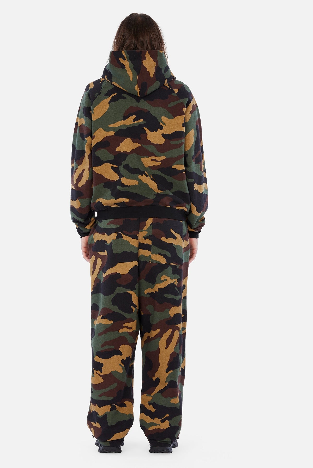Dime MTL Classic Logo Hoodie Dark Camo — worn by model