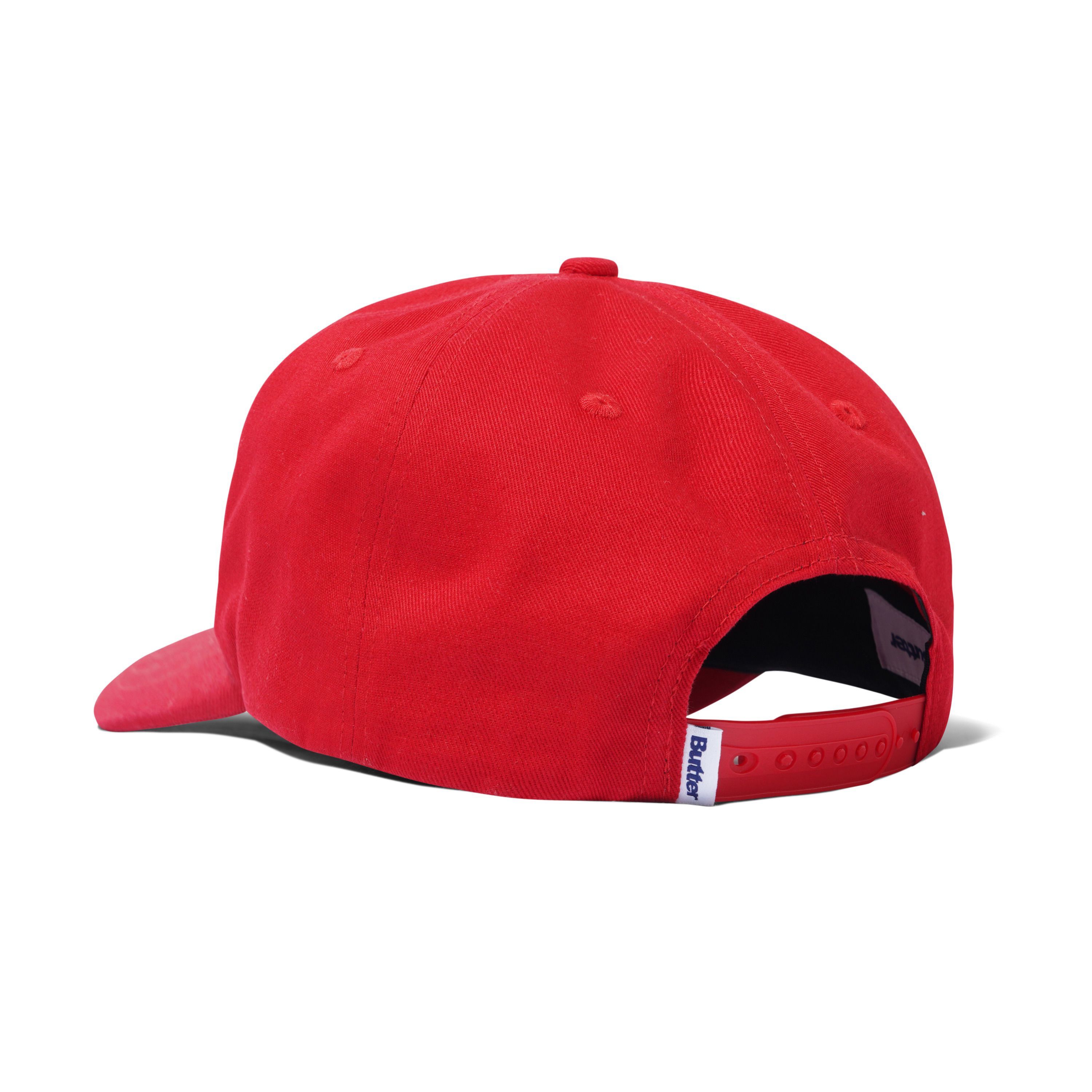 Butter Goods Collegiate 6 Panel Cap – Cherry