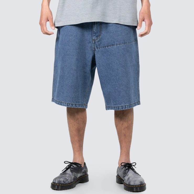 PLEASURES COLLISION JORTS - INDIGO - Gallery Streetwear