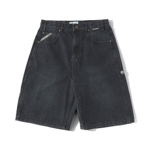 Cash Only Company Denim Shorts Distress Washed Midnight - front