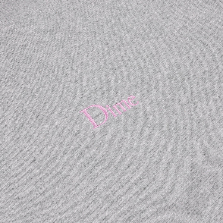 Dime MTL | Small logo Crew Grey Pink