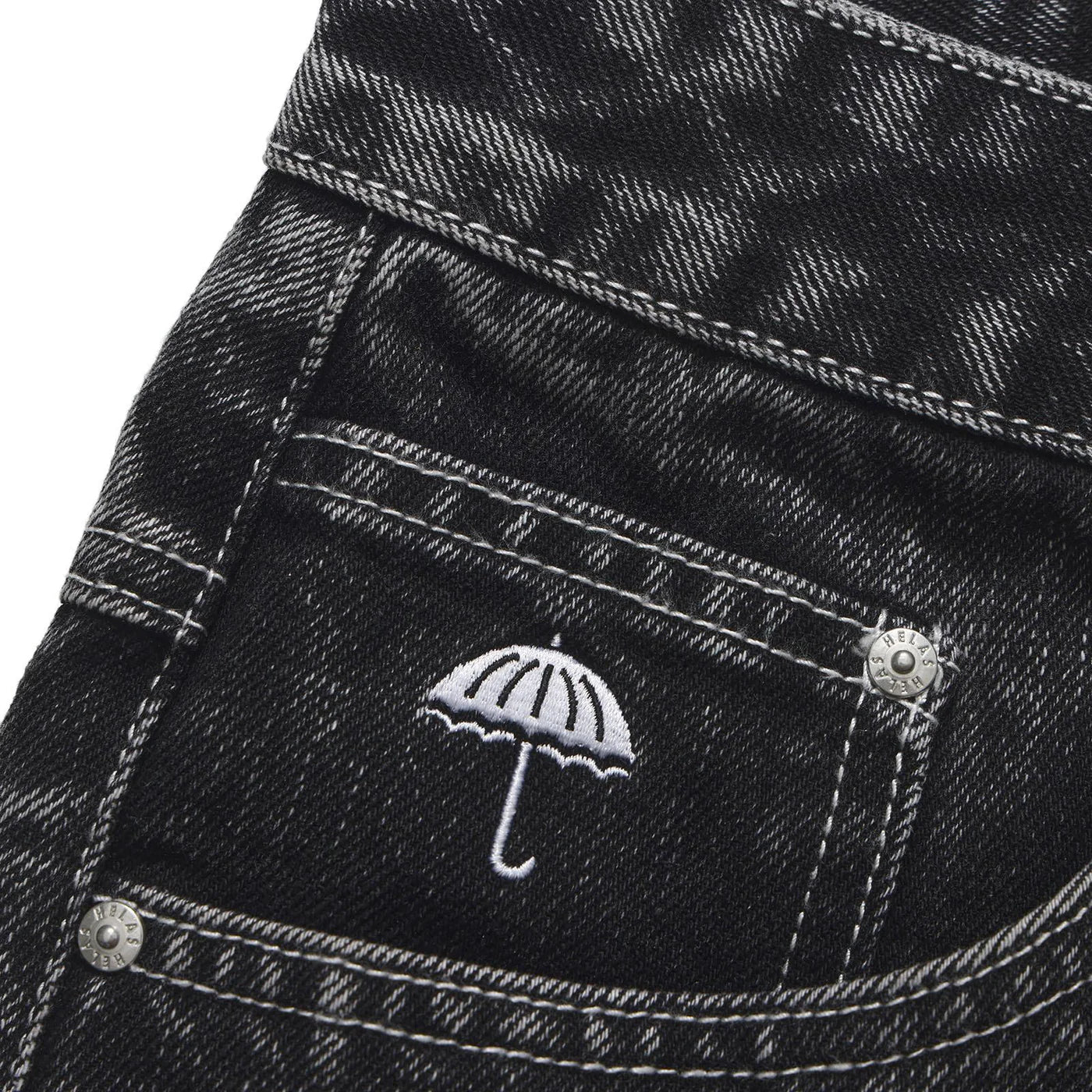 Helas Dieu Grec Jean Shorts Washed Black