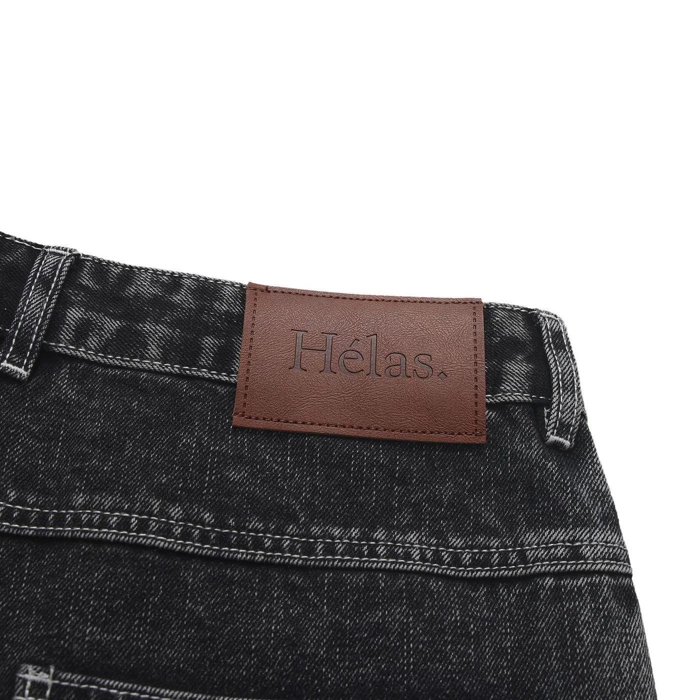 Helas Dieu Grec Jean Shorts Washed Black