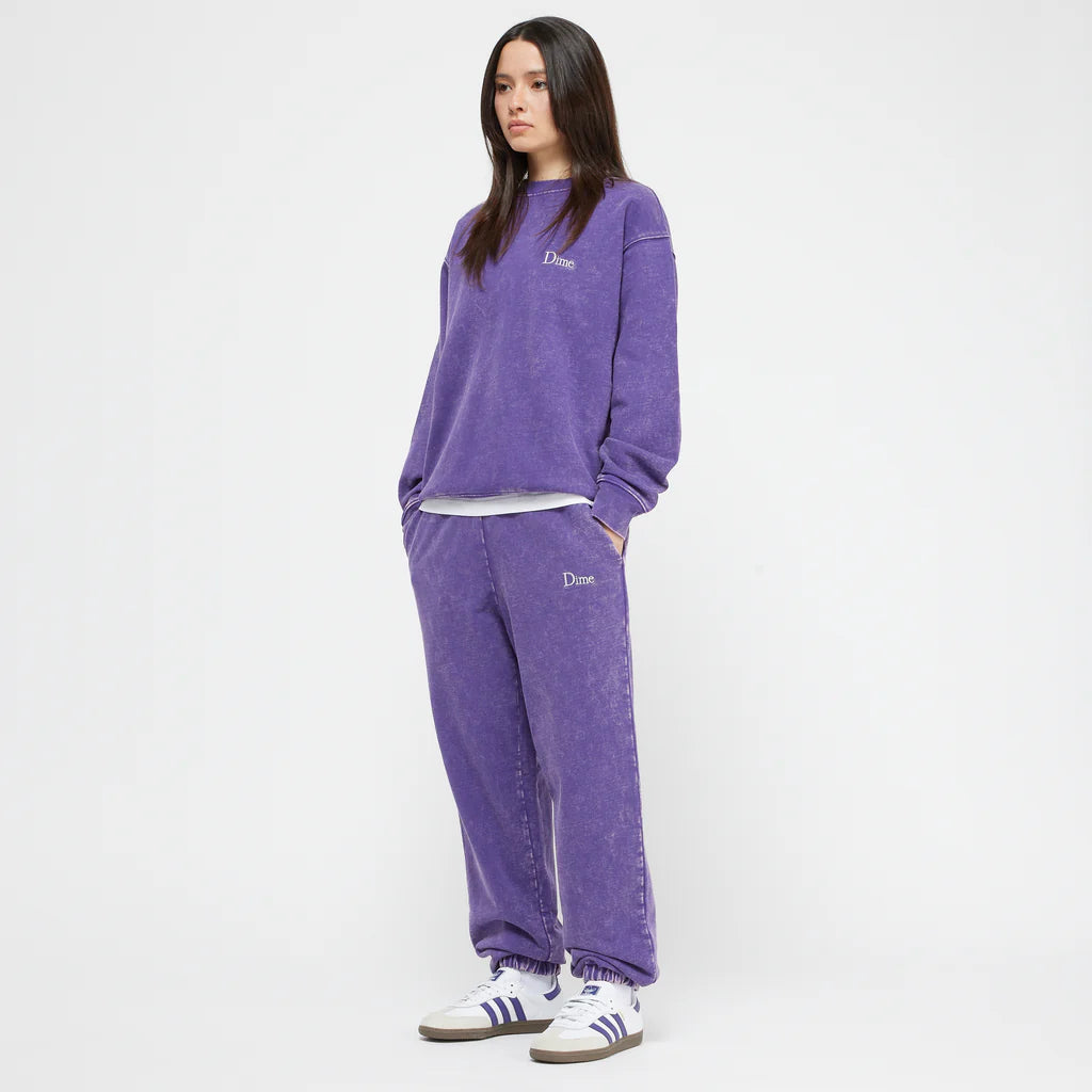 Dime MTL | French Terry Sweatpants Faded Iris - model