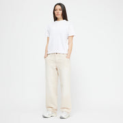 Dime MTL | Relaxed Denim Warm White (Striped) - model