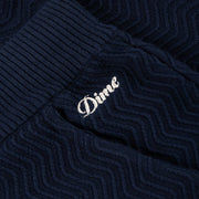 DIME WAVE CABLE KNIT SHORTS NAVY - Gallery Streetwear