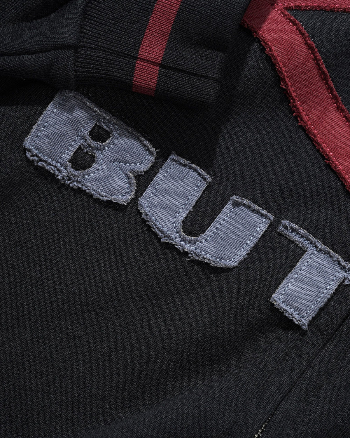 Butter Goods x Umbro Diamond Fleece Zip-Thru Jacket Black — product shot