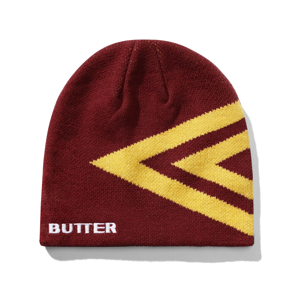 Butter Goods x Umbro Diamond Skully Beanie Burgundy — product shot