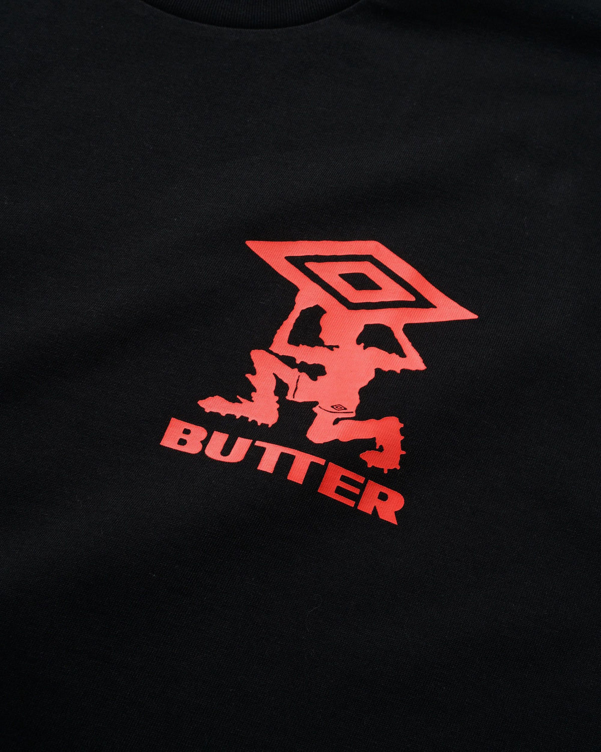 Butter Goods x Umbro Diamond Terrain Tee Black — product shot