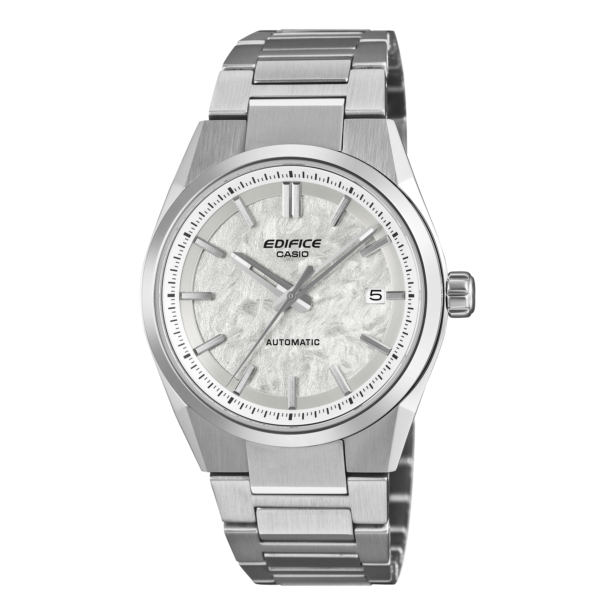 Casio Edifice EFK-110D-7A automatic watch silver white – front
