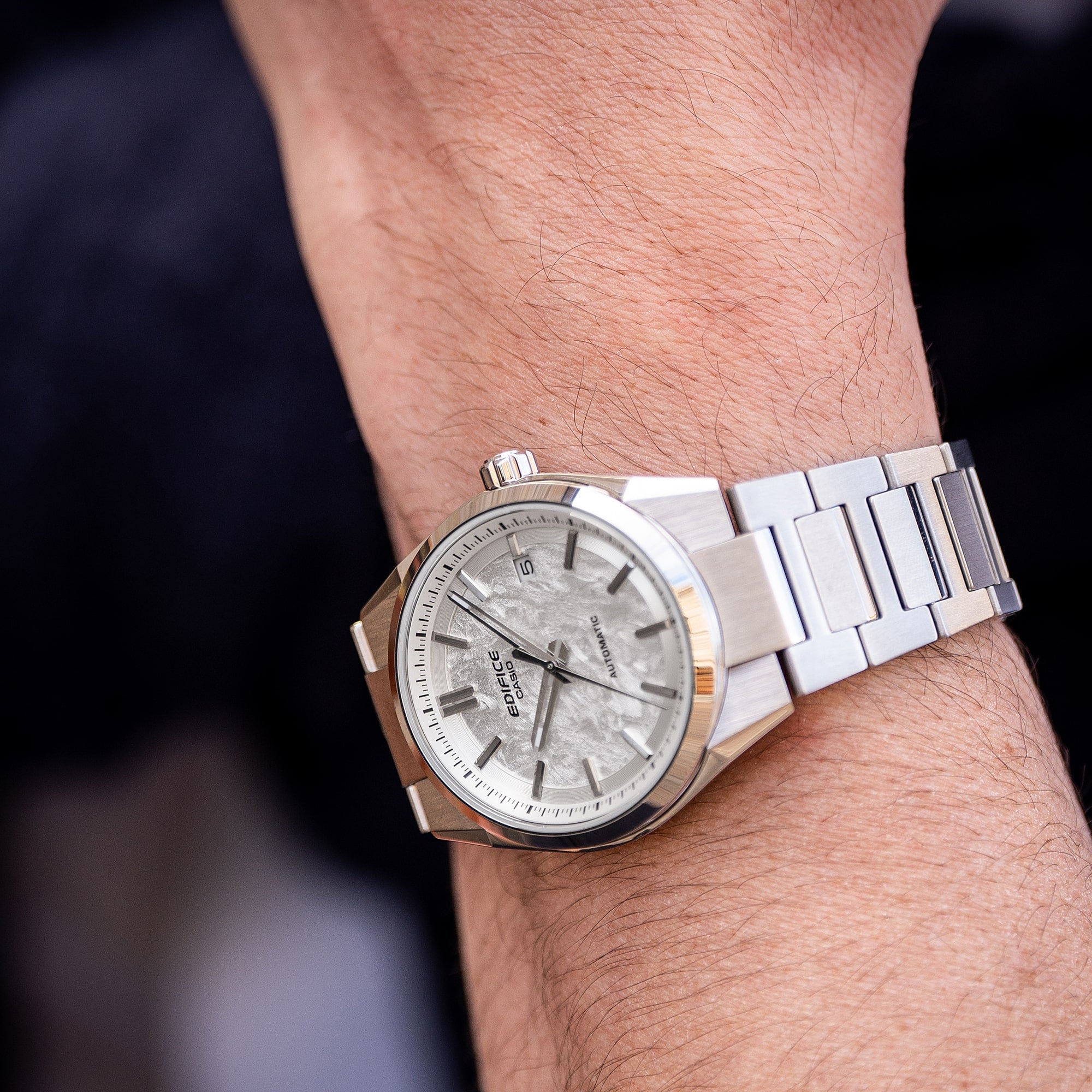 Casio Edifice EFK-110D-7A automatic watch on wrist