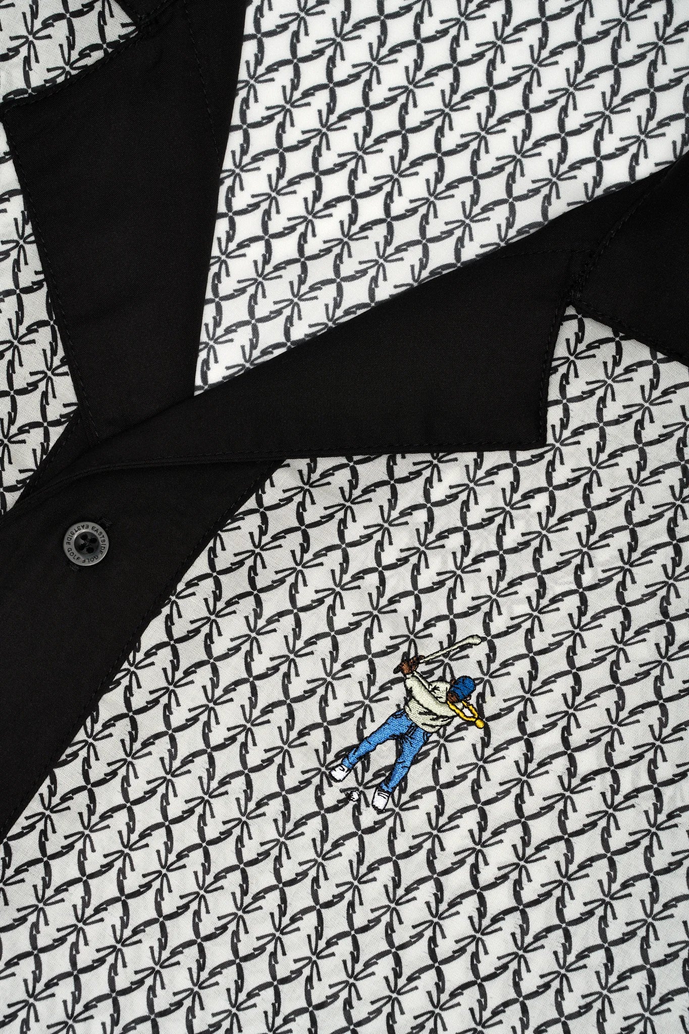 Eastside Golf Cabana Shirt White/Black