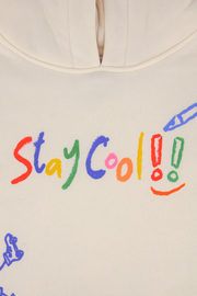 STAY COOL NYC SCRIBBLE HOODIE-BONE - Gallery Streetwear