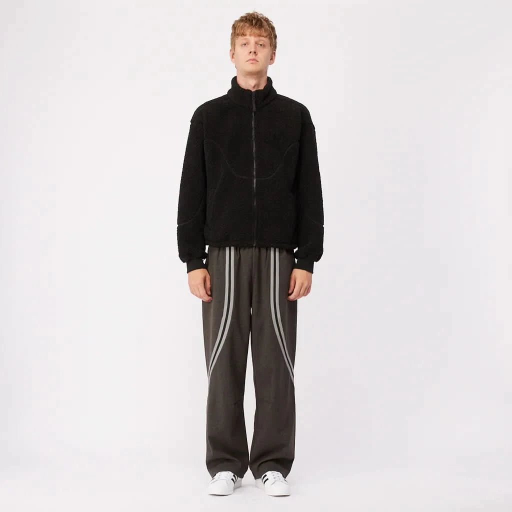 Dime MTL | Polar Fleece Sherpa Zip – Black