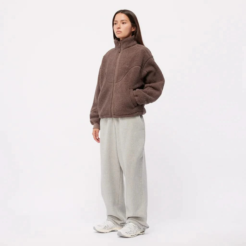 Dime MTL | Polar Fleece Sherpa Zip – Mocha