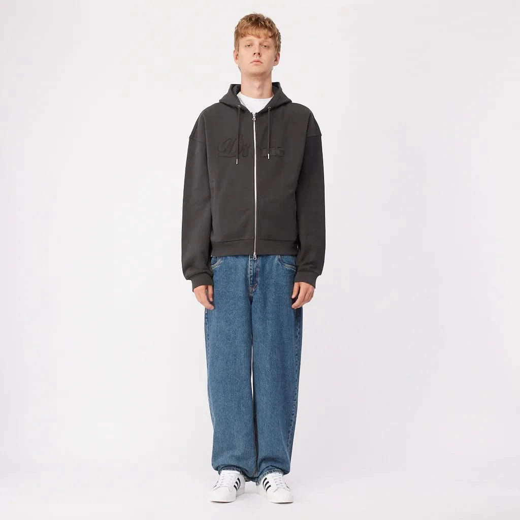 Dime MTL Reverse French Terry Zip Hoodie – Black